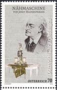 Austria 2014 Josef Madersperger/ Inventors/ Sewing Machine/ People 1v (at1231)