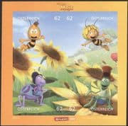 Austria 2014 "Maya the Bee"/ Bees/ Insects/ Cartoons/ Comic Books/ Films/ Animation 4v s/a m/s (at1045)