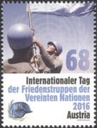 Austria 2016 UN Day/ Austrian Armed Forces/ Military/ Soldiers/ Army/ Flags 1v (at1165)