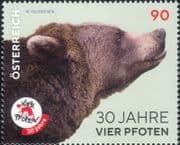 Austria 2018 "FOUR PAWS"/ Bear/ Nature/ Wildlife/ Animals/ Conservation 1v (at1197a)