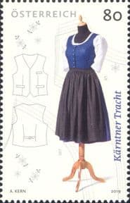Austria 2019  Clothes/ Costume/ Dress/ Fashion/ Art/ Drawing/ Design  1v  (at1335a)