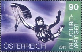 Austria 2019  Paragliding/ Sports/ Parachutes/ Parachuting/ Flying  1v  (at1288a)