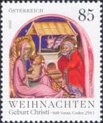 Austria 2020 Christmas/ Greetings/ Nativity/ Art/ Stable/ Cattle/ Donkey/ Religion 1v (at1187a)