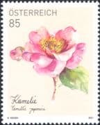 Austria 2021 Common Camellia/ Flowers/ Plants/ Nature/ Camellias 1v (at1186a)