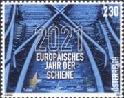 Austria 2021 European Year of Rail/ Railways/ Transport/ Trains 1v (at1271a)