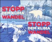 Austria 2021 Stop Climate Change/ Polar Bear/ Ibex/ Mountains/I ceberg 2v m/s (at1046x)