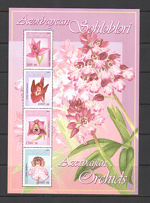 Azerbaijan 2005 ORCHIDS / Flowers 4v sht ref:n15300