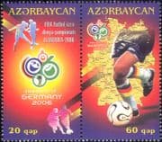 Azerbaijan 2006 Football World Cup Championships/ WC/ Soccer/ Sports 2v set s-t pair (s1635w)