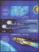 Azerbaijan 2011 Space Station/ ISS/ Vostok-1/ Space Flight 50th/ Gagarin/ Art/Painting 3v m/s (n44150)