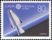 Azores (Portugal) 1991 Europa/ Space/ Hermes Spaceplane/ Plane/ Transport 1v (n21596)