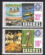 Bahamas 1971 Scouts / Jamboree / Scouting / Boats / Camp Fire 2v set (n36572)