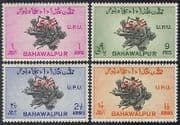 Bahawalpur 1949 Universal Postal Union / UPU / Globe / Communication 4v set (n40389)