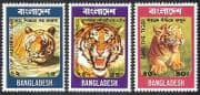 Bangladesh 1974 Tigers / Cats / Animals / Nature / Wildlife / Conservation 3v set (s4369)