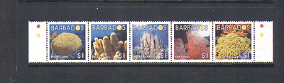 Barbados 2004 CORALS / Marine / Nature 5v stp (n13290)