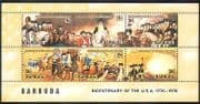 Barbuda 1976 American Revolution / Horses / Military / Battle / Army 6v m / s (n39986)