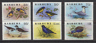 Barbuda 1976 Birds / Nature 6v set ref:b1236