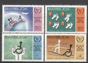 Barbuda 1981 Health/ Medical/ IY Disabled/ Wheelchair/ Braille 4v set (n24714)