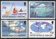 BAT / Br Antarctic Terr 1996 Science / Map / Ship / Fish / Balloon / Transport 4v set n39796