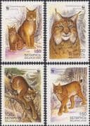 Belarus 2000 WWF/ Lynx/ Wildlife/ Nature/ Cats/ Animals/ Conservation 4v set (s2276)
