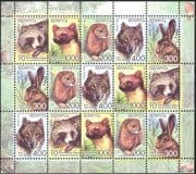 Belarus 2008 Wolf/ Hare/ Mink/ Marten/ Animals/ Nature/ Wildlife 15v shtlt (n44419)