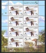 Belarus 2009 Grey Goose / Birds / Nature 7v sht (n32347)