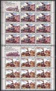 Belarus 2010 Trains/ Steam Engines /Locomotives/ Transport/ Railway Stations/ Buildings/ Architecture 2 x 11v shts (n31989)