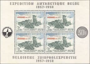 Belgium 1957  Antarctic/ Dogs/ Dog-team/ Transport/ Polar/ Animals  4v m/s  (n32562a)