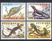 Belgium 1965 Chameleon / Komodo / Iguana / Zoo / Lizards / Animals / Nature 4v set (n37624)
