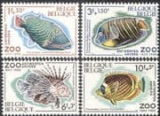 Belgium 1968 Angelfish/ Lionfish/ Fish/ Nature/ Marine/ Antwerp Zoo 4v set (n27650)