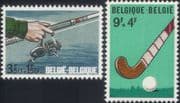 Belgium 1970 Angling/ Fishing/ Field Hockey/ Games/ Sports/ Angler 2v set (n46449)