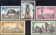 Belgium 1974 Buildings/ Architecture/ Planetarium/ Astronomy/ Belfry/ Fountain/ Abbey 5v set n43407