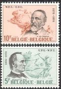 Belgium 1974 UPU 100th/ Heinrich von Stephan/ Mail/ Postal History/ People 2v set ( n43317)