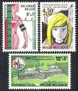 Belgium 1978 Health / Medical / Welfare / Blood / TB / Buildings / Refugee 3v set (n29319)