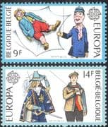 Belgium 1981 Europa/ Puppets/ Clown/ Fencing/ Cartoons/ Animation/ Stories 2v set (n43119)