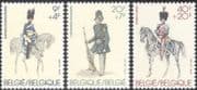 Belgium 1981 Military Uniforms/ Horses/ Soldiers/ Animals/ Transport 3v set (n43494)