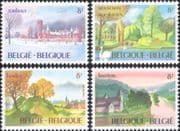 Belgium 1983 Castle/ Church/ Park/ Trees/ River/ Buildings/ Architecture 4v set (be1005)