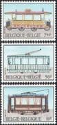 Belgium 1983 Trams/ Trolley Bus/ Horse Drawn/ Public Transport/ Rail/ Railway 3v set (n31930)
