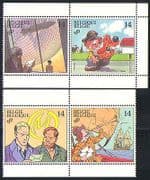 Belgium 1991 Ship / Dog / Zeppelin / Animations 4v prs n32192