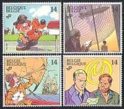 Belgium 1991 Ships / Dog / Zeppelin / Animation 4v n32193