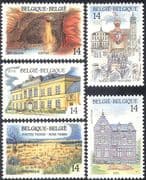 Belgium 1991 Tourism/ Waterfall/ Caves/ Buildings/ Festival/ Nature 5v set (n27145)