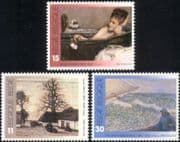 Belgium 1992 Art/ Paintings/ Artists/ Painters/ Houses/ Boats/ Woman 3v set (n45034)