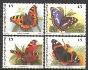 Belgium 1993 Butterflies / Insects / Nature 4v set (n22515)