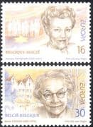 Belgium 1996 Europa/ Famous Women/ Poet/ Writer/ Children's Welfare 2v set (n43484)