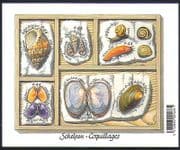 Belgium 2005 Molluscs / Sea Shells / Nature / Marine / Snails 6v s / a m / s (n32636)