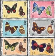 Belize 1974 Butterflies/ Moths/ Insects/ Nature/ Conservation 6v set (b4741k)
