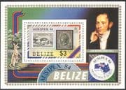 Belize 1984 Sydney Harbour Bridge/ Stamp-on-Stamp/ S-on-S/ StampEx 1v m/s (n42956)
