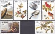Belize 1985 J J Audubon/ Kingfisher/ Curlew/ Kite/ Birds/ Nature/ Art 6v set (s5028a)