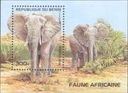 Benin 1995 African Elephants/ Wildlife/ Animals/ Nature/ Conservation 1v m/s (b4372n)