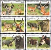 Benin 1996 Antelopes/ Buffalo/ Kudu/I mpala/Animals/ Wildlife/ Environment 6v set b8274