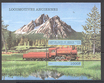 Benin 1998 Trains / Rail / Steam / Transport 1v m / s (s914)